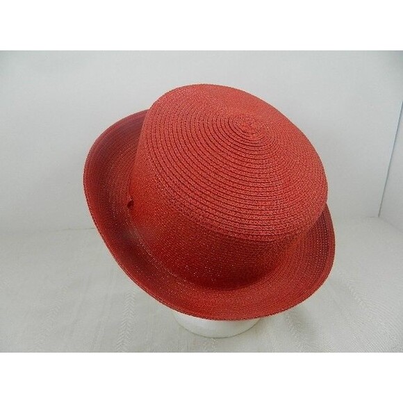 Vintage Red Hat Society Hat by SCALA Collezione Handcrafted in Taiwan - Picture 3 of 14